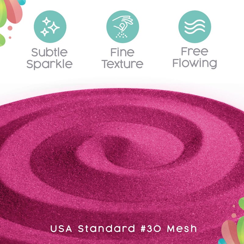 Sandsational Sparkle Begonia Unity Sand -1.5 LB (22 oz), Hot Pink Colored Sand for Weddings, Vase Filler, Home DÃ©cor, Crafts, Terrariums, and More - Image 2